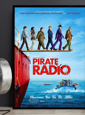 Boat That Rocked海盗电台 电影海报装饰画影院酒吧有框宿舍挂画
