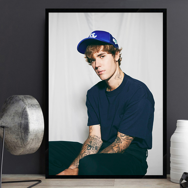 Bieber 比伯海报欧美音乐装饰画餐厅酒吧壁画酒店时尚KTV竖版挂画图片