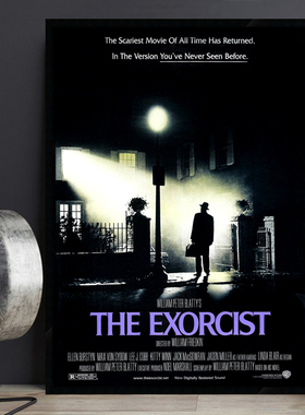 The Exorcist 驱魔人电影海报装饰画怀旧复古酒吧咖啡厅有框挂画