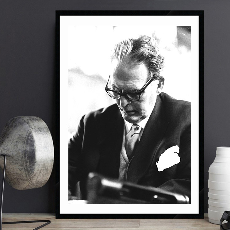 otto klemperer 克伦佩勒 爱乐乐团指挥家音乐家琴房教室有框壁画