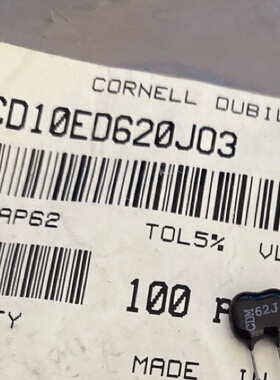 CD10ED620J03 500V62PF 美国CDM银云母电容器