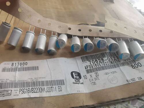 原装日本化工黑金刚 16V2200UF/16v  固态电容器PSG低阻10*20 105