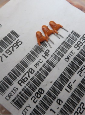 1u 25v  VISHAY-BC 橙色高频钽固体铝电容器 128 36108