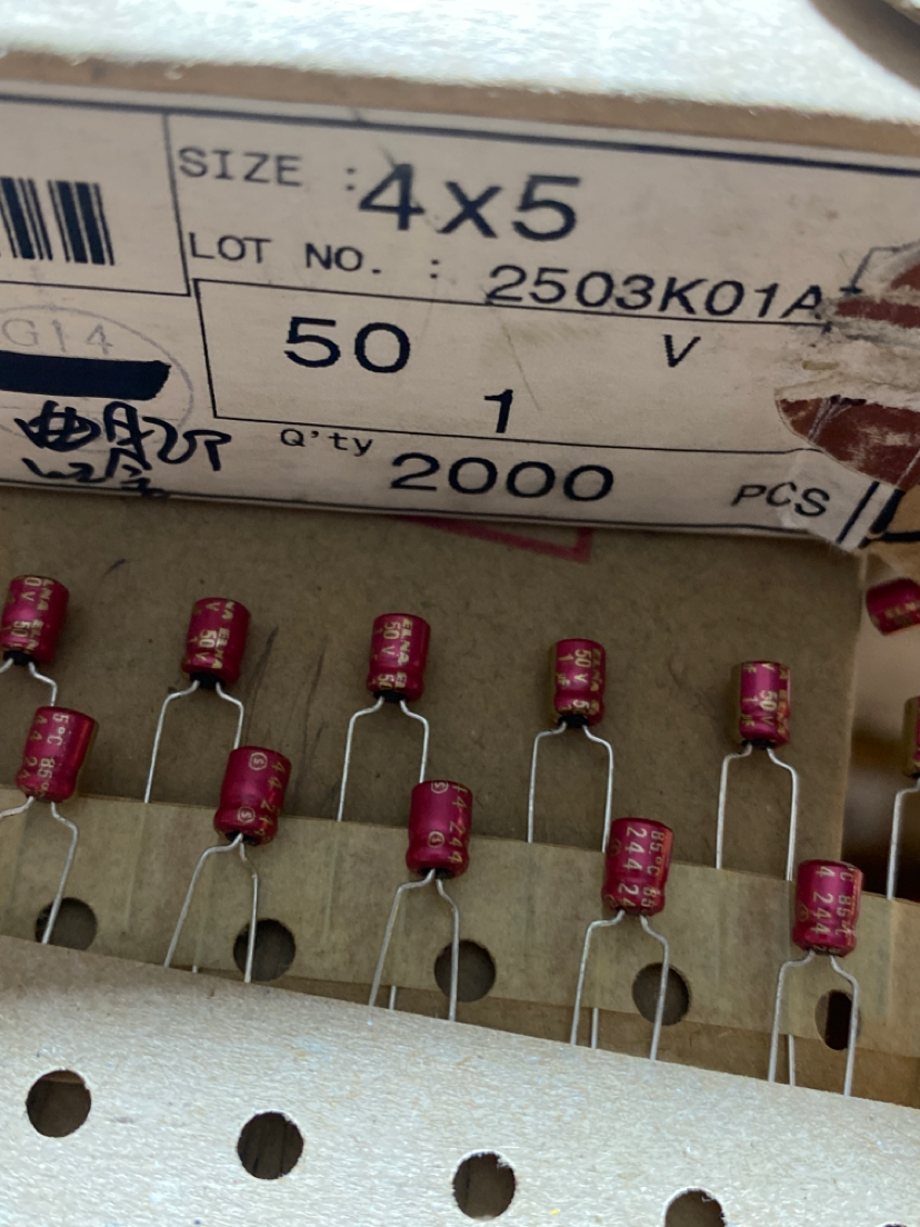 1uf伊娜玫瑰红金字音频电解电容