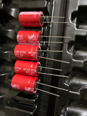 电容 16V2200UF  进口 红袍音频电解电容器 2200uf/16v