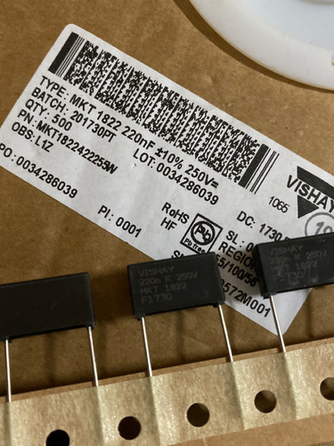 250v224/220NF,VISHAU-ERO ,MKT1822422255W1822薄膜电容器0.22uf
