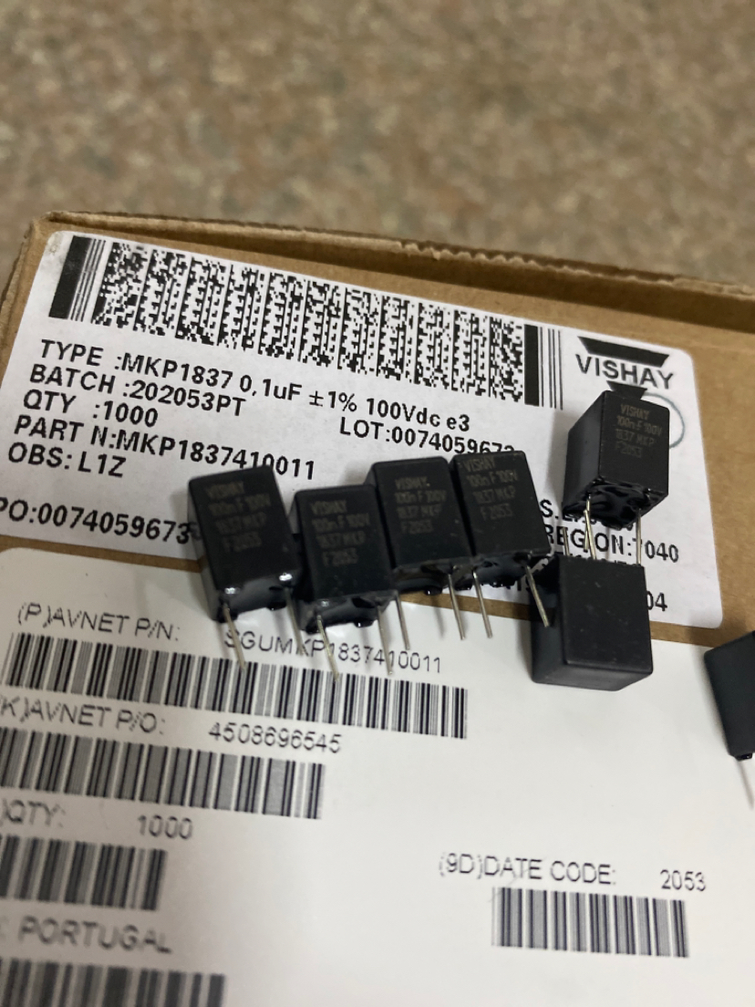 MKP1837410011 100V 0.1UF/104/100NF 1% 薄膜电容器 VISHAY-ERO