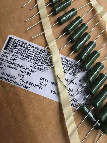 法国VISHAY SFERNICE 7W100R 5% RB57 小体积大功率5W绕线电阻器