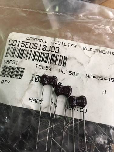 CDM 银云母电容器 CD15ED510J03 500v 51PF直代500v47PF/500V56PF