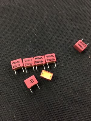 铜脚 红WIMA FKP 2700pF/100V（2700P 272）薄膜电容器