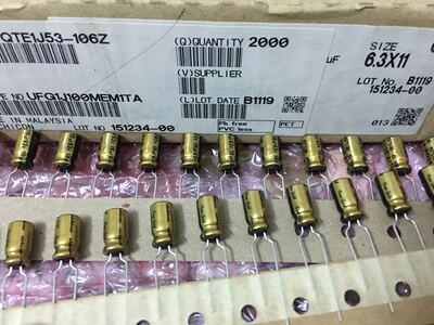 铜脚 63V10UF 10UF/尼吉康 nichicon（fine gold）FG电解电容器