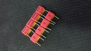 铜脚 红WIMA FKP2 220pF/100V（220P 221）高压薄膜电容器 5%