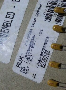 10只=3元 美国AVX直插钽电容器6.3V33uf TAP336M6R3CRW 33UF/6.3V