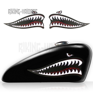 适用于 龙嘉 V咖250 油箱 改装 鲨鱼嘴  贴花 拉花 防水贴纸 包邮