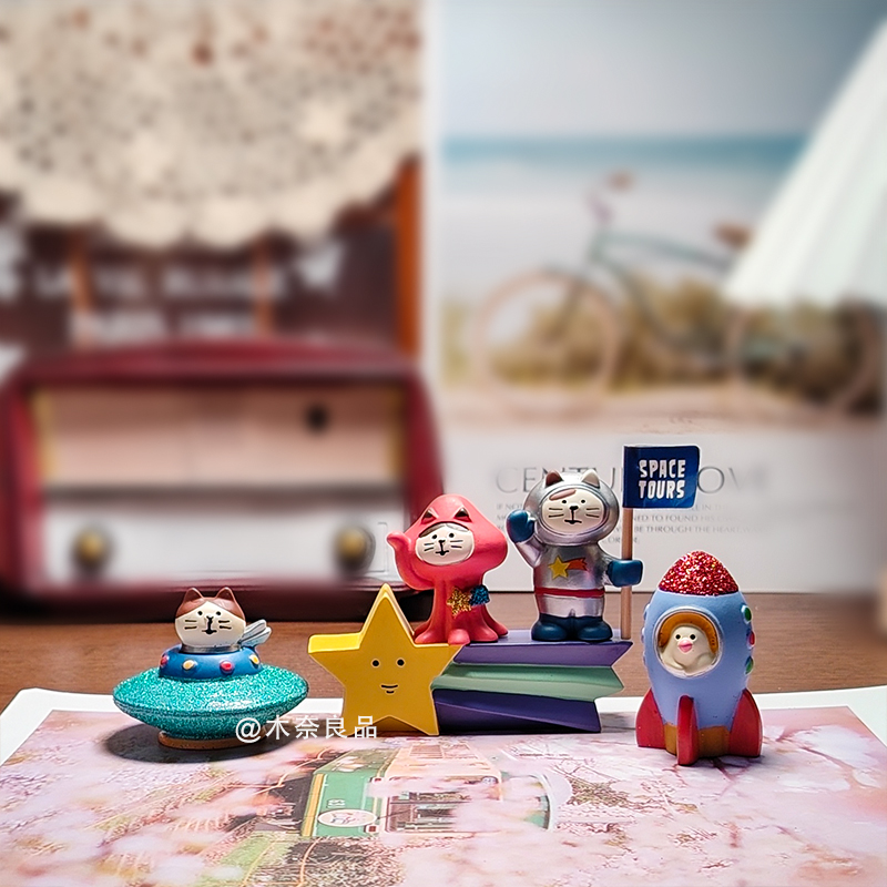 UFO猫猫宇航员小摆件太空人模型创意生日礼物车载桌面家居装饰品