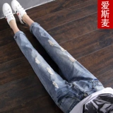 Летние осенние джинсы, тонкие штаны, коллекция 2022, высокая талия, свободный прямой крой