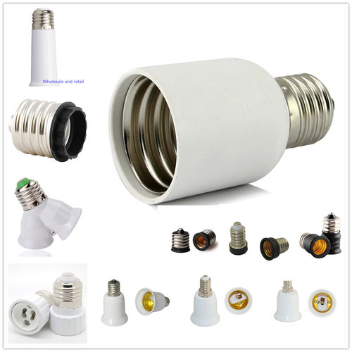 E12 E14 E17 GU24 GU10 G24 2针4针E40 转 E26 E27螺口加长灯头