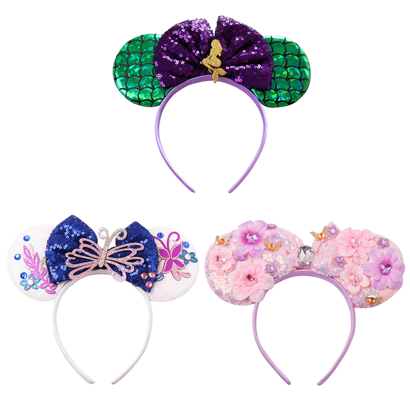 儿童花朵蝴蝶结发箍头饰