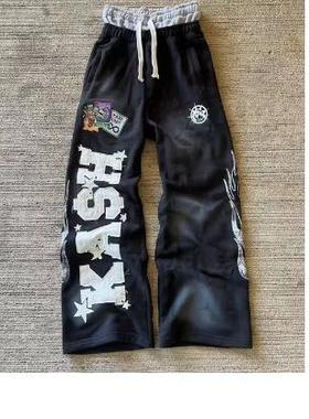 Cartoon printed loose elastic jogging pants男女款