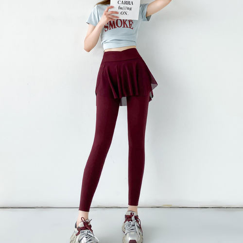 zumba裤子尊巴九分裤春秋新款女速干健身服打底裙裤瑜伽屁帘裤