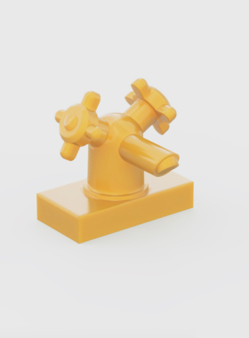 LEGO乐高 珍珠金色13770 28920 35194 604459 1x2 水龙头