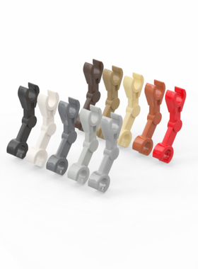 LEGO乐高 30377 49754 机械弯臂 4260649 黑白深浅灰米深橙红色