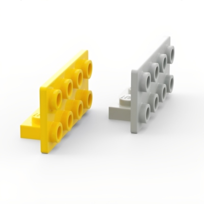 LEGO乐高 7452 1x2-2x4 托架 黄色6589870 浅灰 6546601