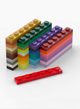 LEGO乐高 3666 1x6 基础板 白366601黑深灰红浅灰米棕黄蓝绿橙粉
