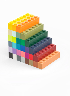 LEGO乐高 3009 1x6基础砖 黑 白 红蓝 浅灰 绿黄米黑棕深灰 橙 肉