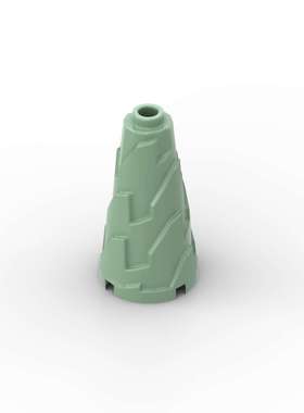 乐高LEGO 零配件 沙绿色 28598 6351403  2 x 2 x 3屋顶螺纹 圆锥