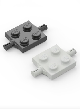 乐高LEGO 4600 2x2板带轮基 浅灰色4211504 黑色6482961