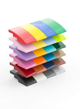 乐高LEGO 93606 2x4 弧形件 黑4647286 深灰6005668 红色 红棕