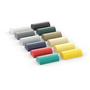 LEGO乐高 6192 2x4拱形砖 弧形砖 白色浅灰 米色 深蓝色 黄色