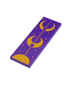 乐高LEGO 深紫色69729pb142 6516445 2x6半月印刷光面板 哈利波特