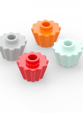 LEGO乐高 浅灰色79743 台灯灯罩 纸杯蛋糕 装饰件 红色 水绿色