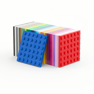 乐高LEGO 3958 6×6 基础板 白浅灰深黑红棕米中肉橙绿亮蓝湖