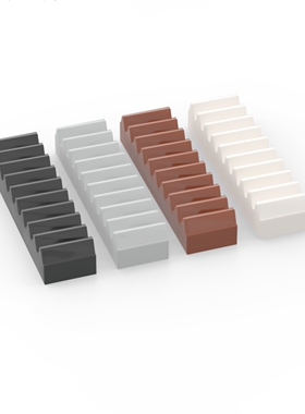 LEGO乐高 3743 1x4齿条 浅灰色4211450 黑色6457282 红棕