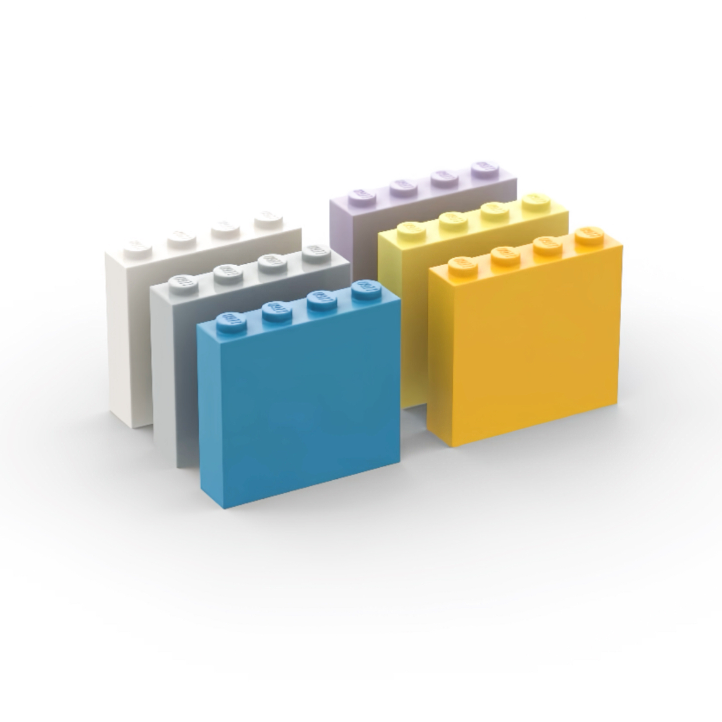 乐高LEGO 49311 1x4x3 基础砖 白色 米色 浅灰色