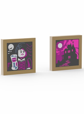 乐高LEGO 3068pb2634 3068pb2635 2x2鬼屋印刷光面