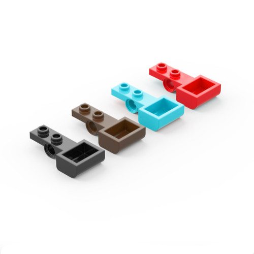 LEGO乐高 零配件 88289 1x2板带孔翻斗 投石器 黑深棕红中湖蓝