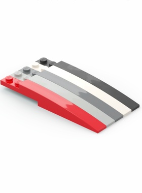 LEGO乐高 13731 85970 1x10弧形砖  浅灰色 白色 黑色 深灰 红色