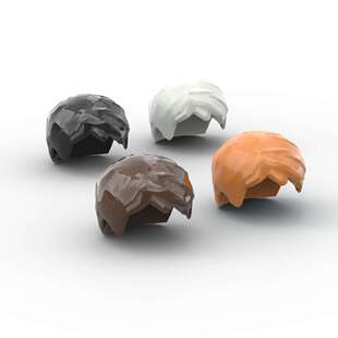 LEGO乐高 头发 62810 88425 男孩人仔 黑4526110 深棕6227107浅灰