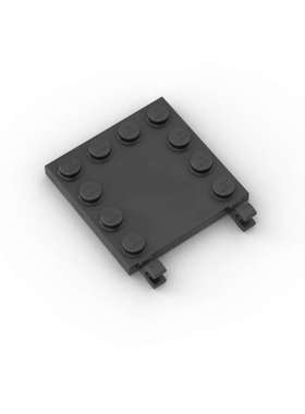 乐高LEGO 零配件 深灰色 66252 6310189 4x4 双横夹口板