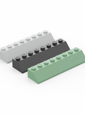 乐高LEGO 4445 2x8 斜坡面砖 黑色4163334 浅灰4509914