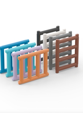 乐高LEGO 62113 1x4x3 栅栏 深灰色 黑色 中肉色 红棕色