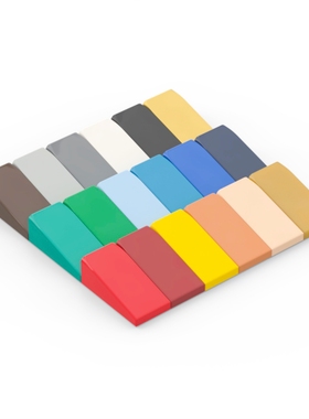 LEGO乐高 零配件 5404 1x2 斜坡光面板 黑色6513918 深红6551996