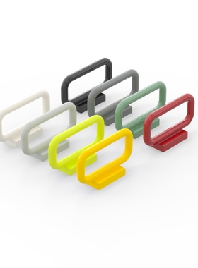 LEGO乐高 6187 1x4x2 围栏 护栏 黑色 浅灰 深灰 黄色 深红色