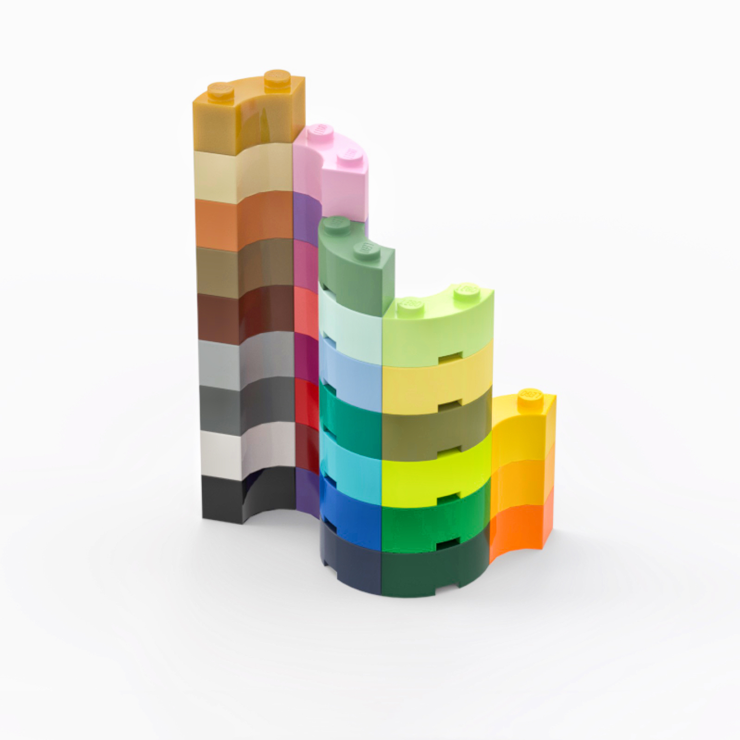 乐高850802x2弧形圆弧砖