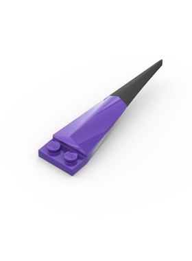 LEGO乐高 深紫色61406pb05 6186955 1x2 板带柔性扩展角 尾巴