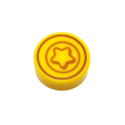 LEGO乐高 中黄色98138pb401 35380 35381 6469535 1x1印刷光面